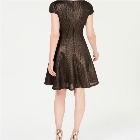 Julia Jordan Diamond Jacquard V-neck Dress size 12 - Picture 2 of 8